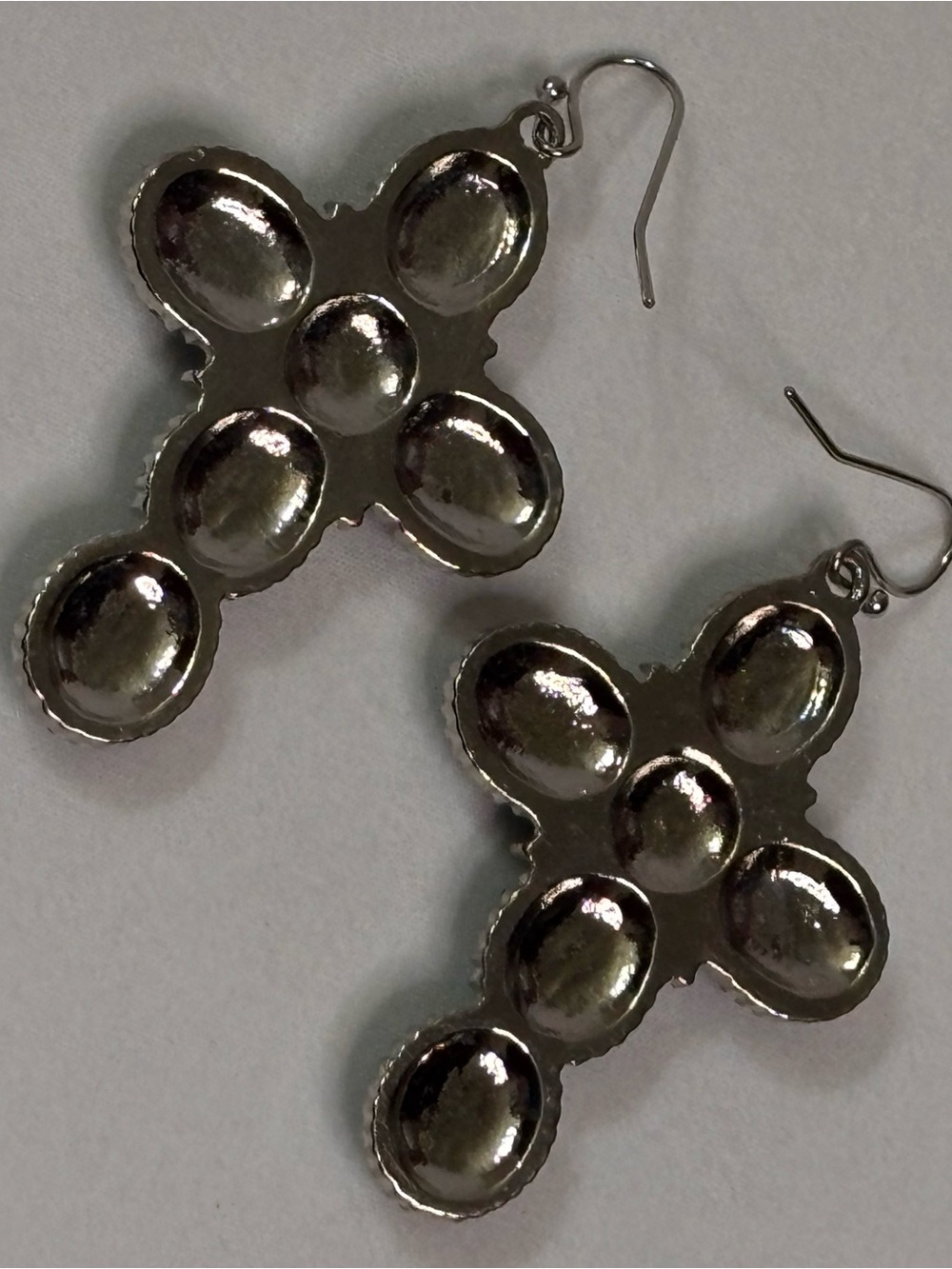 Source Unknown Turquoise Cross Drop Earrings - Picture 4 of 4